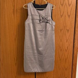Banana Republic Navy and White Striped Dress